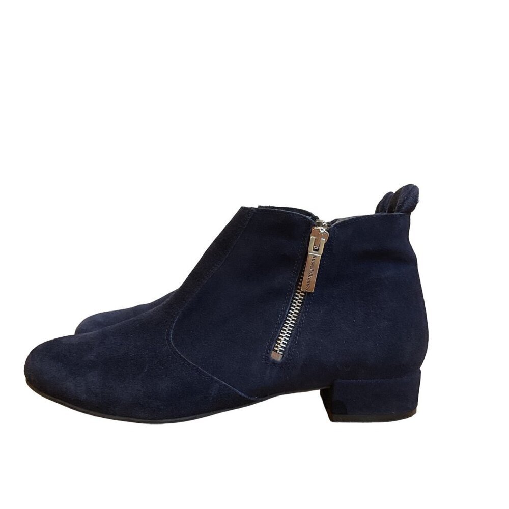 Russell & Bromley Navy Suede Ankle Boot dark blue suede size 41 Spain design lux